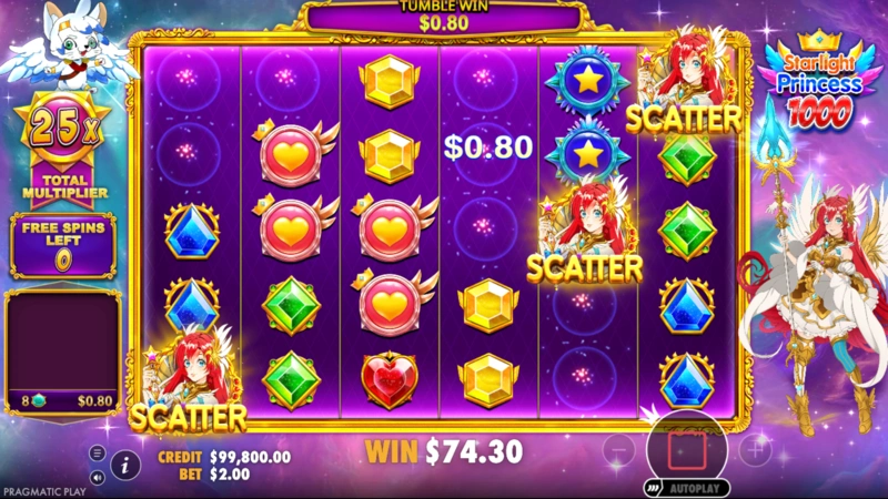 Starlight Princess 1000 Slot Runde de Bonus