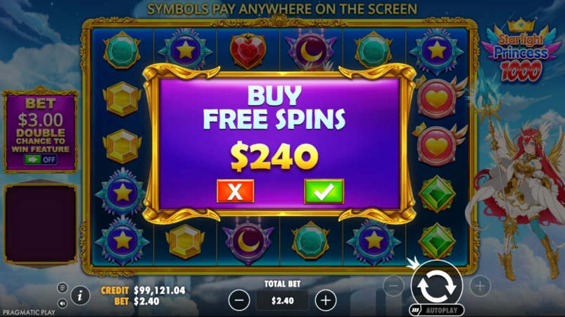 Starlight Princess 1000 Slot Cumpărare a Funcției