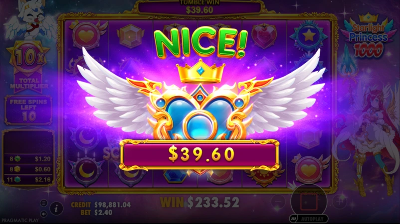 Starlight Princess 1000 Slot Funcții