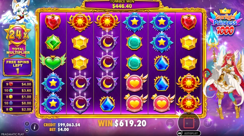 Starlight Princess 1000 Slot Multiplicatori